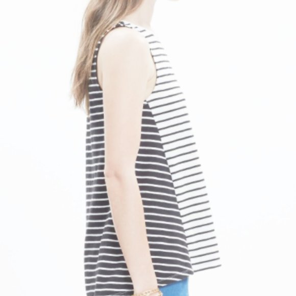 ⭐️2/$30 Madewell black and white tunic tank S/XS - Picture 5 of 7